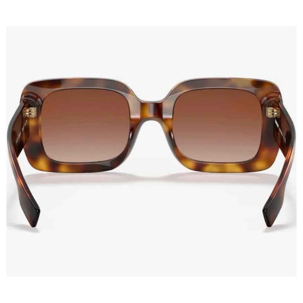 NWOT Burberry Woman’s BE4327 Delilah Square Sunglasses in Light Havana - Picture 4 of 15
